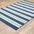 4' X 6' Blue Geometric Stain Resistant Indoor Outdoor Area Rug - 606114574941