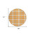 8' Orange Blue And Ivory Round Plaid Washable Indoor Outdoor Area Rug