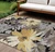 9' X 12' Black And Gray Floral Washable Indoor Outdoor Area Rug - Black, Gray