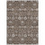 9' X 12' Chocolate Beige And Gray Floral Washable Indoor Outdoor Area Rug - Chocolate, Beige, Gray