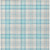 9' X 12' Aqua And Gray Plaid Washable Indoor Outdoor Area Rug