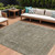 10' X 14' Pewter And Beige Abstract Washable Indoor Outdoor Area Rug