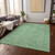 10' X 14' Green And Artichoke Green Floral Washable Indoor Outdoor Area Rug