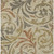 10' X 14' Beige Taupe And Copper Floral Washable Indoor Outdoor Area Rug