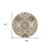 8' Taupe Brown And Ivory Round Medallion Washable Indoor Outdoor Area Rug