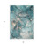 8' X 10' Teal Abstract Washable Non Skid Indoor Outdoor Area Rug Transitional Style - Teal Blue Color