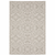 3' X 5' Gray and Ivory Floral Stain Resistant Indoor Outdoor Area Rug