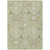 9' X 12' Artichoke Green Gray And Ivory Oriental Washable Indoor Outdoor Area Rug