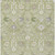 9' X 12' Artichoke Green Gray And Ivory Oriental Washable Indoor Outdoor Area Rug