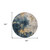 8' Blue Gray And Gold Round Abstract Washable Indoor Outdoor Area Rug - Blue, Gray, Gold