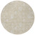 8' Beige Tan And Ivory Round Floral Washable Indoor Outdoor Area Rug - Beige, Tan, Ivory