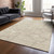 9' X 12' Beige And Tan Abstract Washable Indoor Outdoor Area Rug