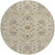 8' Beige Blue And Brown Round Moroccan Washable Indoor Outdoor Area Rug