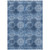 8' X 10' Navy Blue Floral Medallion Washable Non Skid Indoor Outdoor Area Rug