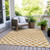 9' X 12' Orange And Ivory Geometric Washable Indoor Outdoor Area Rug - 880016430547