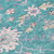 9' X 12' Teal Blue Pink And Ivory Floral Washable Indoor Outdoor Area Rug