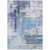 10' X 14' Blue Ivory And Gray Abstract Washable Indoor Outdoor Area Rug