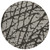 8' Round Gray and Black Round Abstract Washable Non Skid Indoor Outdoor Area Rug