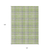 10' X 14' Green and Gray Plaid Washable Non Skid Indoor Outdoor Area Rug