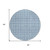8' Denim Blue And Ivory Round Geometric Washable Indoor Outdoor Area Rug - Denim Blue, Ivory