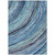 10' X 14' Blue Aqua And Ivory Abstract Washable Indoor Outdoor Area Rug