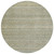 8' Linen And Beige Round Striped Washable Indoor Outdoor Area Rug