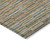 8' X 10' Orange Copper And Gray Striped Washable Indoor Outdoor Area Rug
