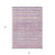 8' X 10' Mauve Striped Washable Indoor Outdoor Area Rug