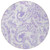 8' Lavender Ivory And Purple Round Paisley Washable Indoor Outdoor Area Rug