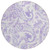 8' Lavender Ivory And Purple Round Paisley Washable Indoor Outdoor Area Rug