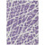 9' X 12' Purple and White Abstract Washable Non Skid Indoor Outdoor Area Rug