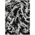 8' X 10' Black And Gray Abstract Washable Indoor Outdoor Area Rug