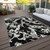 8' X 10' Black And Gray Abstract Washable Indoor Outdoor Area Rug - Black, Gray