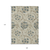 9' X 12' Beige Tan And Blue Floral Washable Indoor Outdoor Area Rug