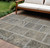 9' X 12' Taupe Beige And Tan Patchwork Washable Indoor Outdoor Area Rug