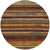 8' Chocolate Beige And Copper Round Striped Washable Indoor Outdoor Area Rug