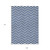 9' X 12' Navy Blue And Ivory Chevron Washable Indoor Outdoor Area Rug