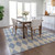 8' X 10' Sky Blue And Ivory Geometric Washable Indoor Outdoor Area Rug