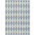 8' X 10' Sky Blue And Ivory Geometric Washable Indoor Outdoor Area Rug