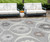 9' X 12' Gray Charcoal And Brown Medallion Washable Indoor Outdoor Area Rug