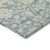 9' X 12' Sky Blue And Beige Floral Washable Indoor Outdoor Area Rug