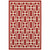 5' X 8' Red Geometric Stain Resistant Indoor Outdoor Area Rug - 606114575436