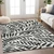 10' X 14' Black And Ivory Floral Washable Indoor Outdoor Area Rug - Black, Ivory