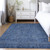 8' X 10' Navy Blue And Blue Southwestern Washable Indoor Outdoor Area Rug