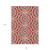 8' X 10' Red Beige And Ivory Floral Medallion Washable Indoor Outdoor Area Rug