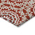 8' X 10' Red Beige And Ivory Floral Medallion Washable Indoor Outdoor Area Rug