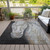 9' X 12' Ivory And Charcoal Animal Print Washable Indoor Outdoor Area Rug