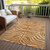 9' X 12' Copper And Tan Animal Print Washable Indoor Outdoor Area Rug