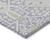 10' X 14' Lavender Gray And Beige Floral Washable Indoor Outdoor Area Rug
