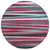 8' Burgundy Ivory And Blue Round Striped Washable Indoor Outdoor Area Rug